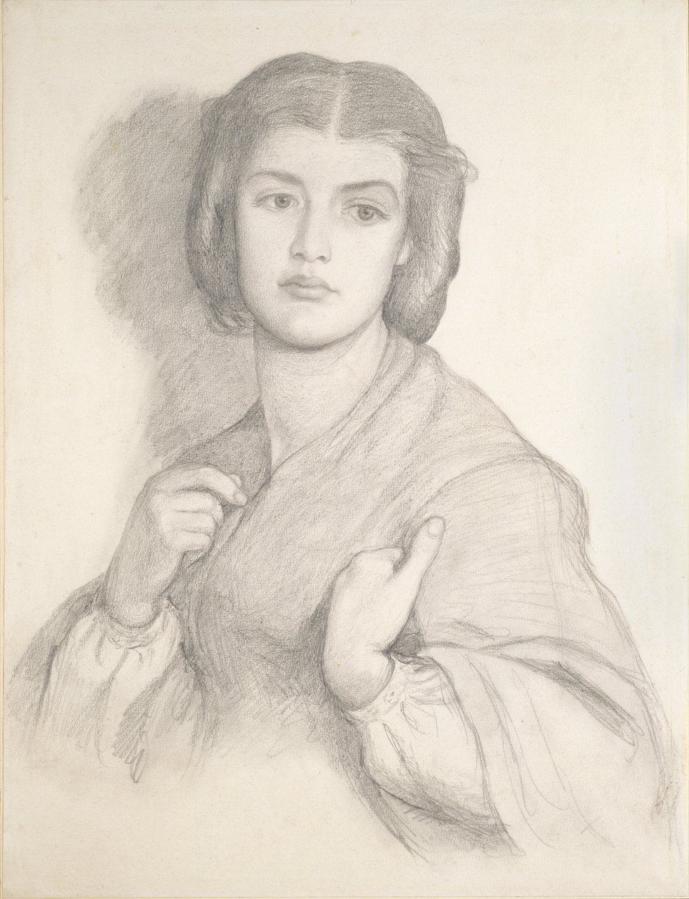 Retrato de uma Mulher, meados do século XIX de Dante Gabriel Rossetti