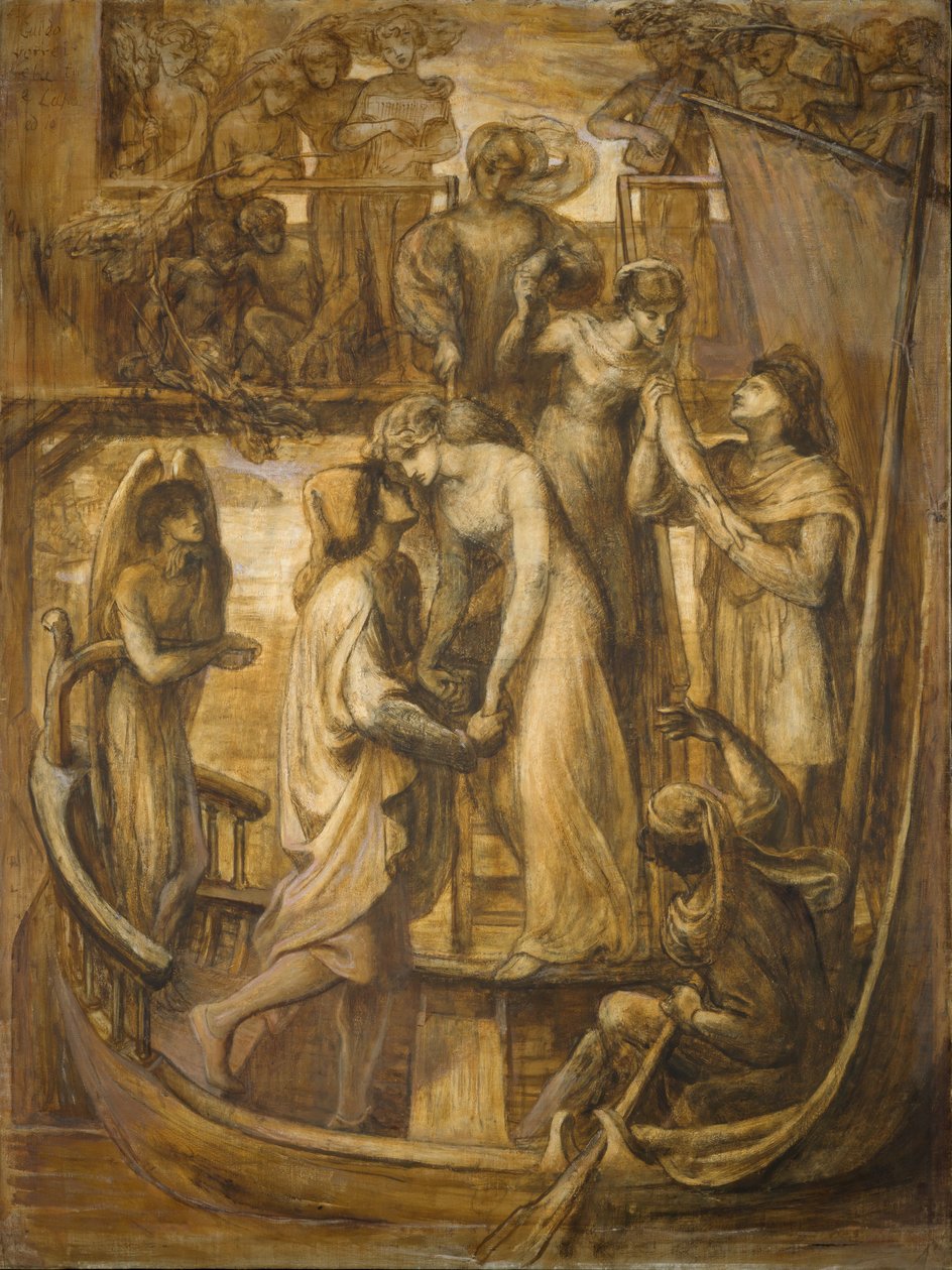O Barco do Amor, 1881. de Dante Gabriel Rossetti