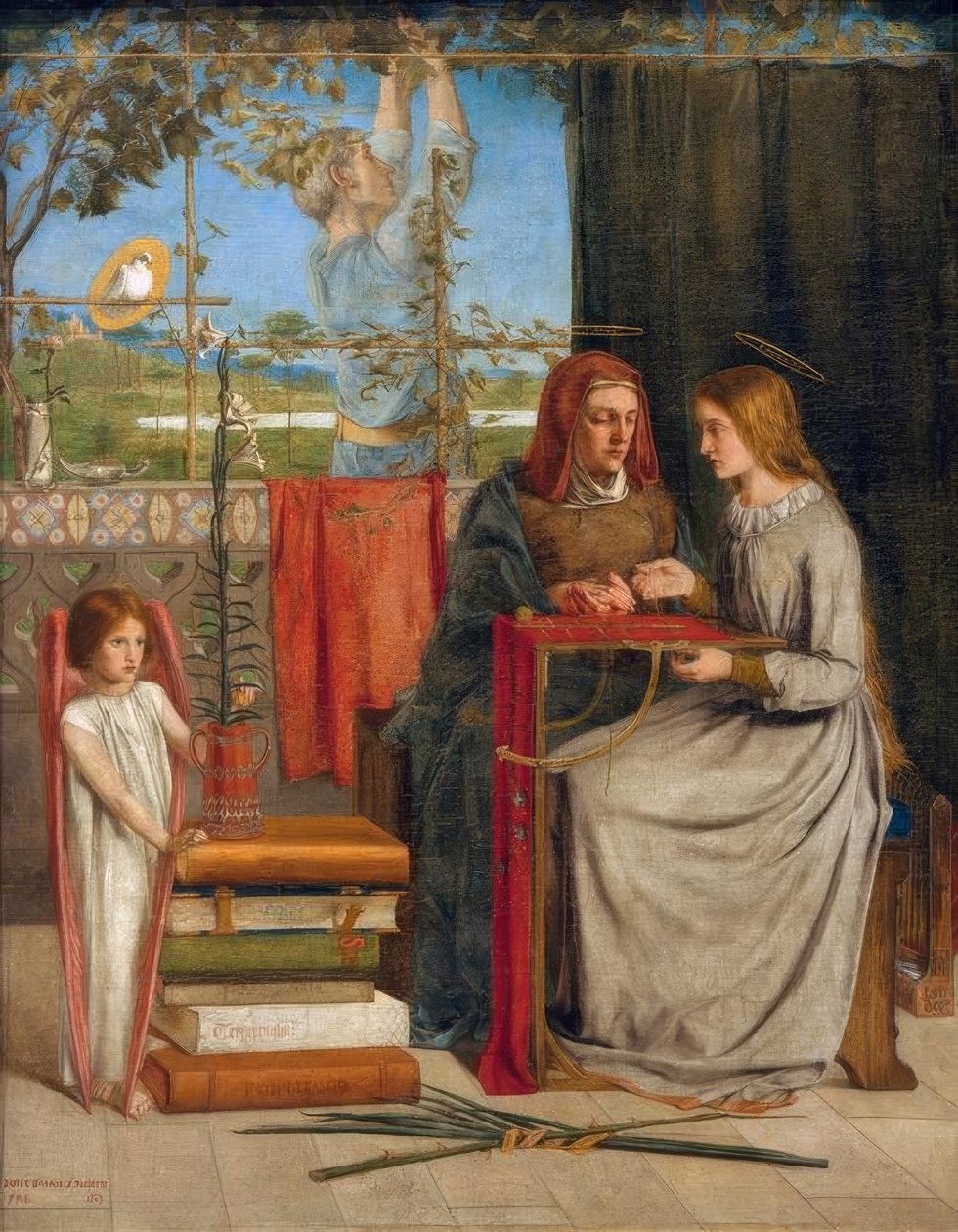 A infância de Maria Virgem de Dante Gabriel Charles Rossetti