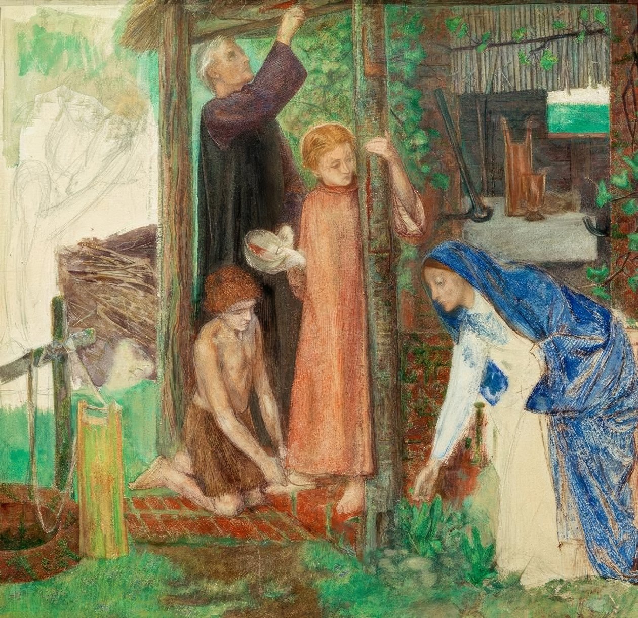 A Páscoa na Sagrada Família de Dante Gabriel Charles Rossetti