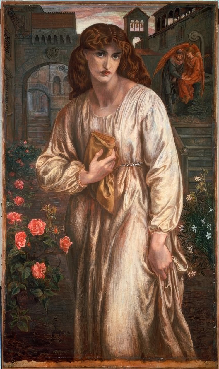 A Saudação de Beatrice de Dante Gabriel Charles Rossetti