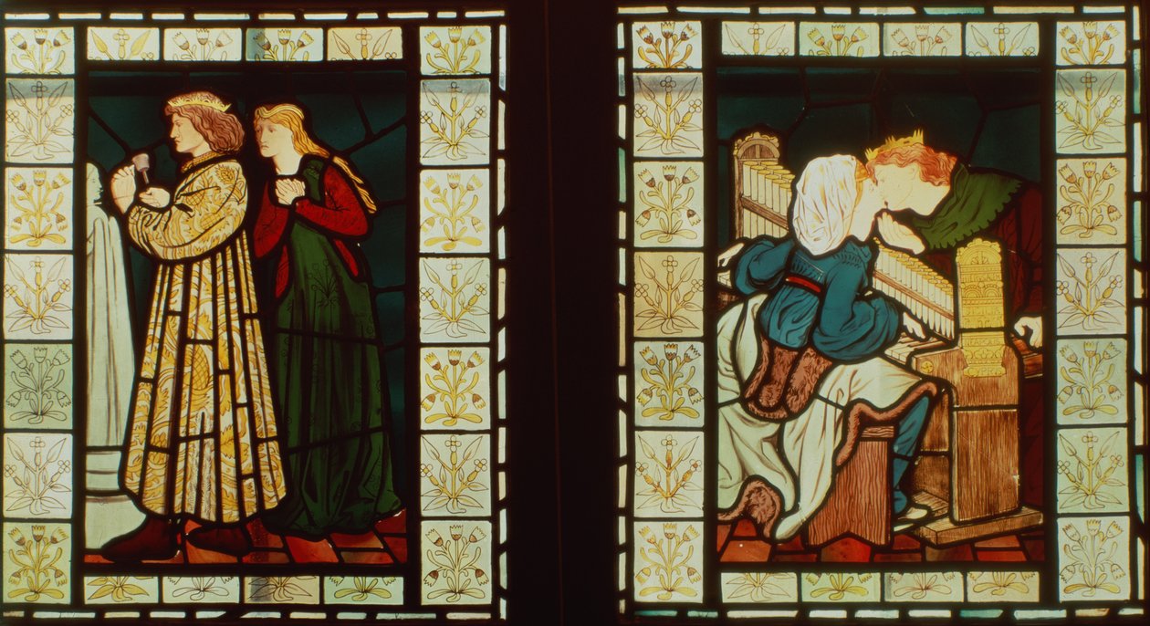 Lua de Mel do Rei René de Anjou, de Burne-Jones e Dante G. Rossetti, 1862 de Dante Gabriel and Burne Jones, Edward Rossetti
