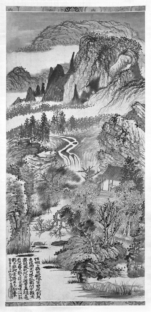 Paisagem de montanha, depois de Huang Gongwang (1269-1354) 1671 de Daoji Shitao