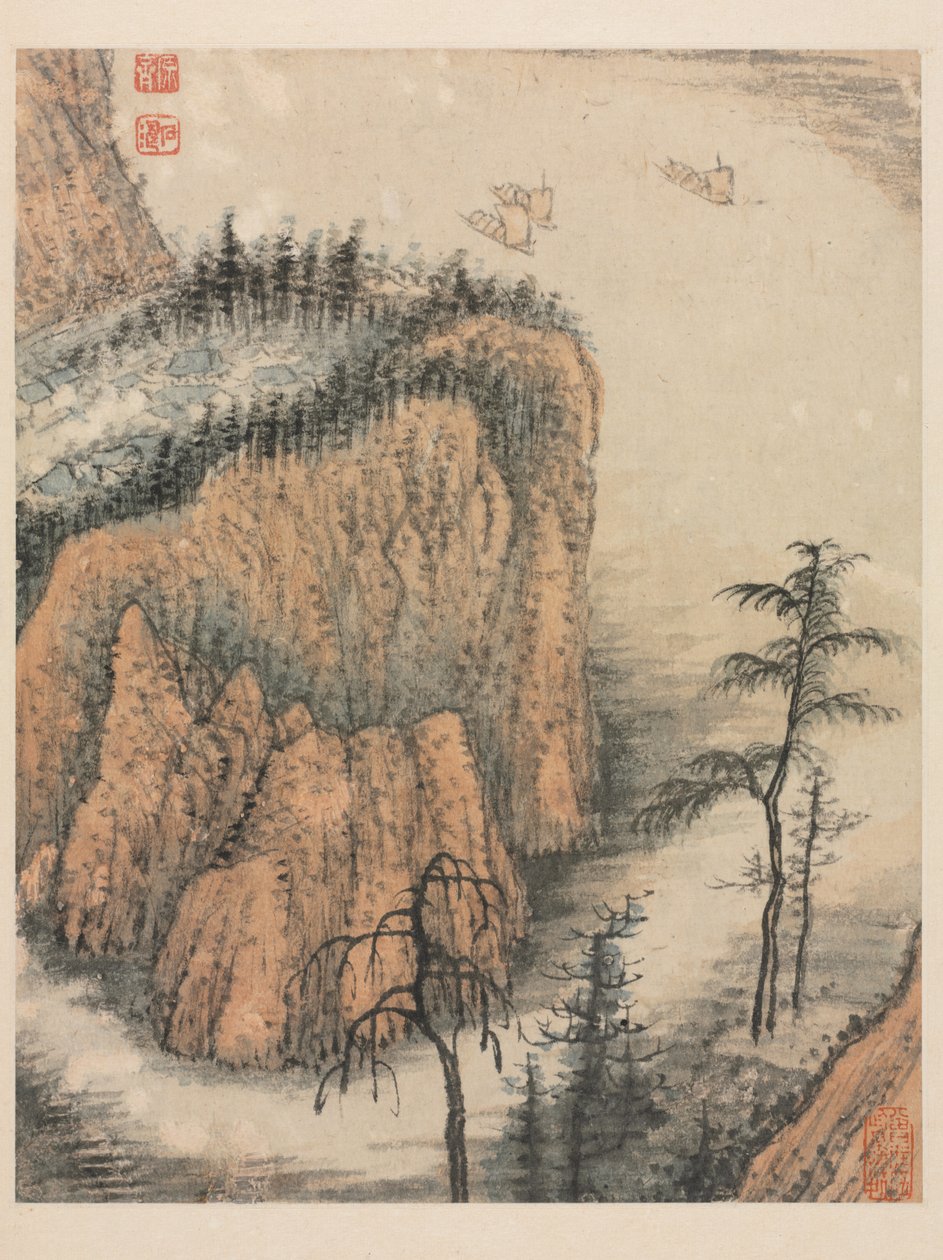 Reminiscências do rio Qinhuai, Dinastia Qing de Daoji Shitao