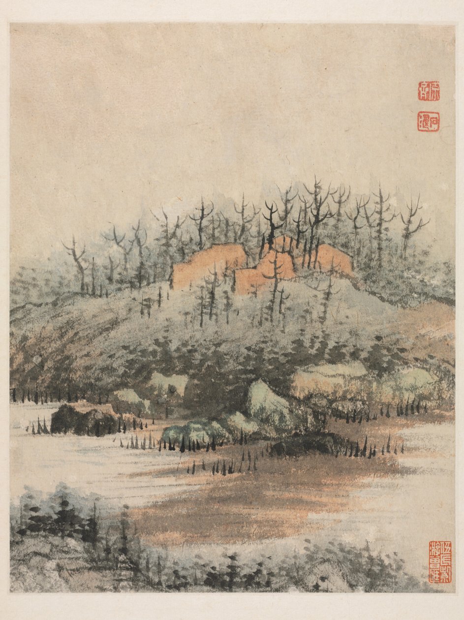 Reminiscências do rio Qinhuai, Dinastia Qing de Daoji Shitao
