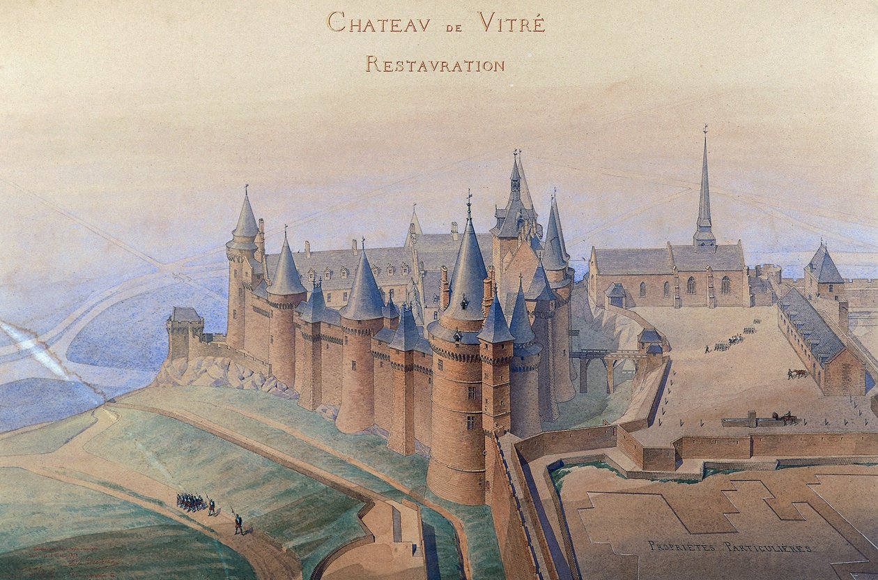 Plano de restauração do castelo de Vitre de Darcy L.