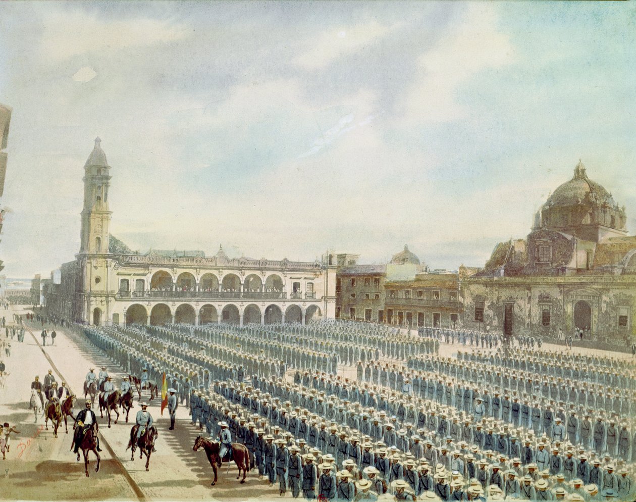 O corpo expedicionário espanhol em Vera Cruz em 1862 sob as ordens do general Juan Prim y Prats (1814-70) de Daries