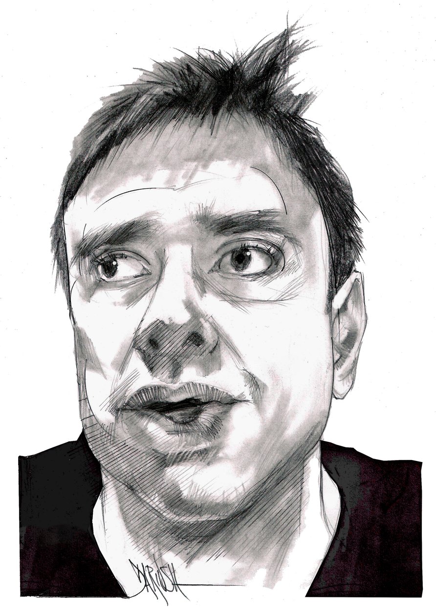 Alessandro Di Battista, 2023 (desenho digital a lápis de cor) de Dariush Radpour