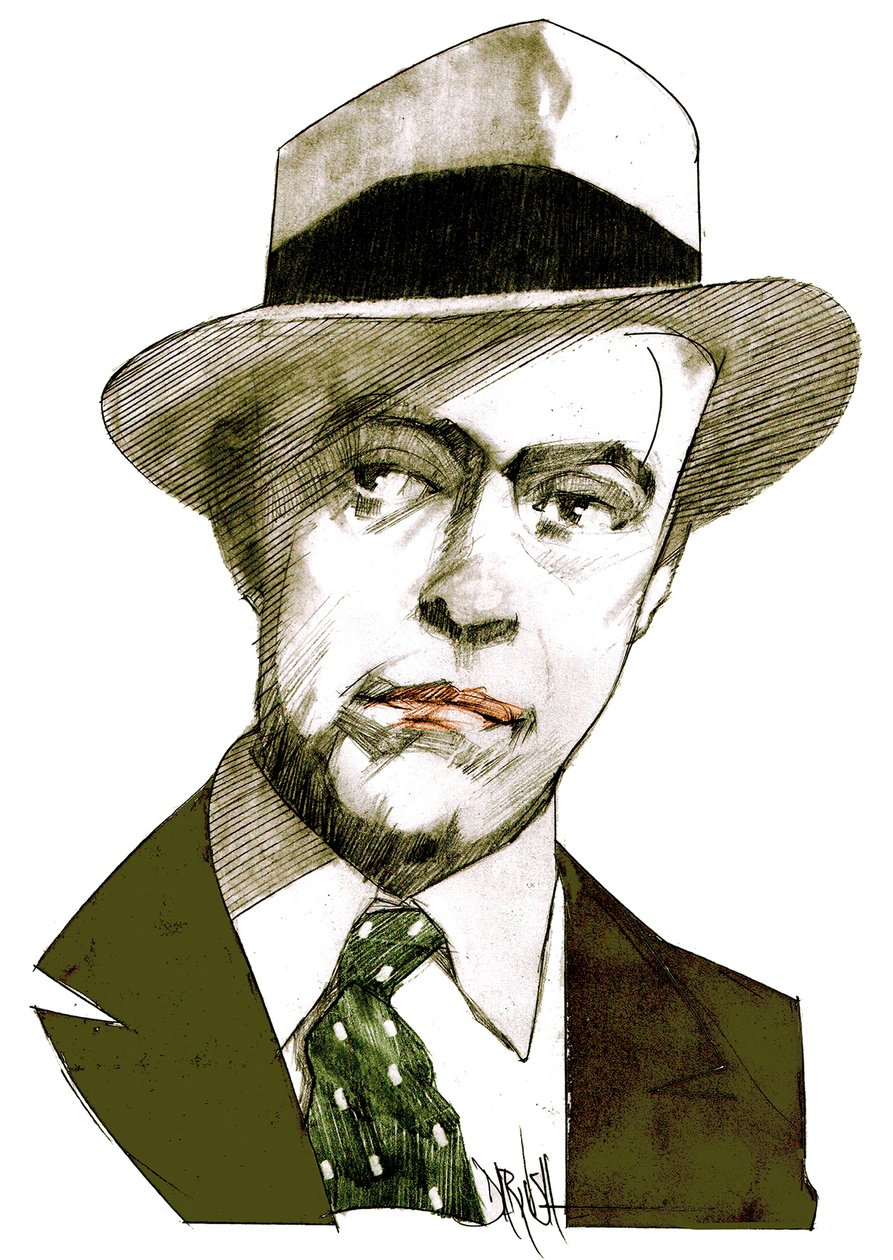 Antonio Delfini, 2021 (desenho digital a lápis de cor) de Dariush Radpour