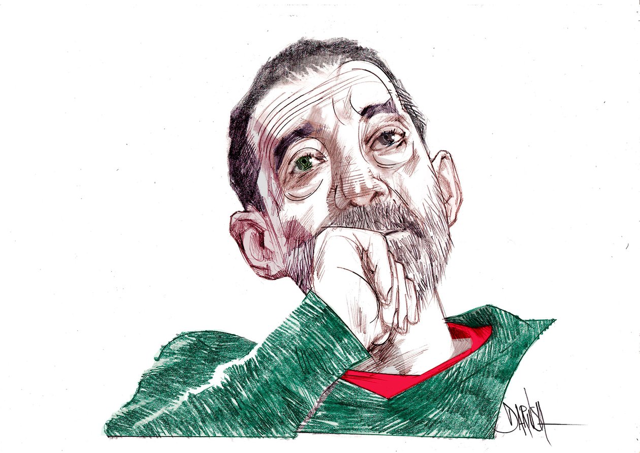Emanuele Trevi, 2021 (desenho digital a lápis de cor) de Dariush Radpour