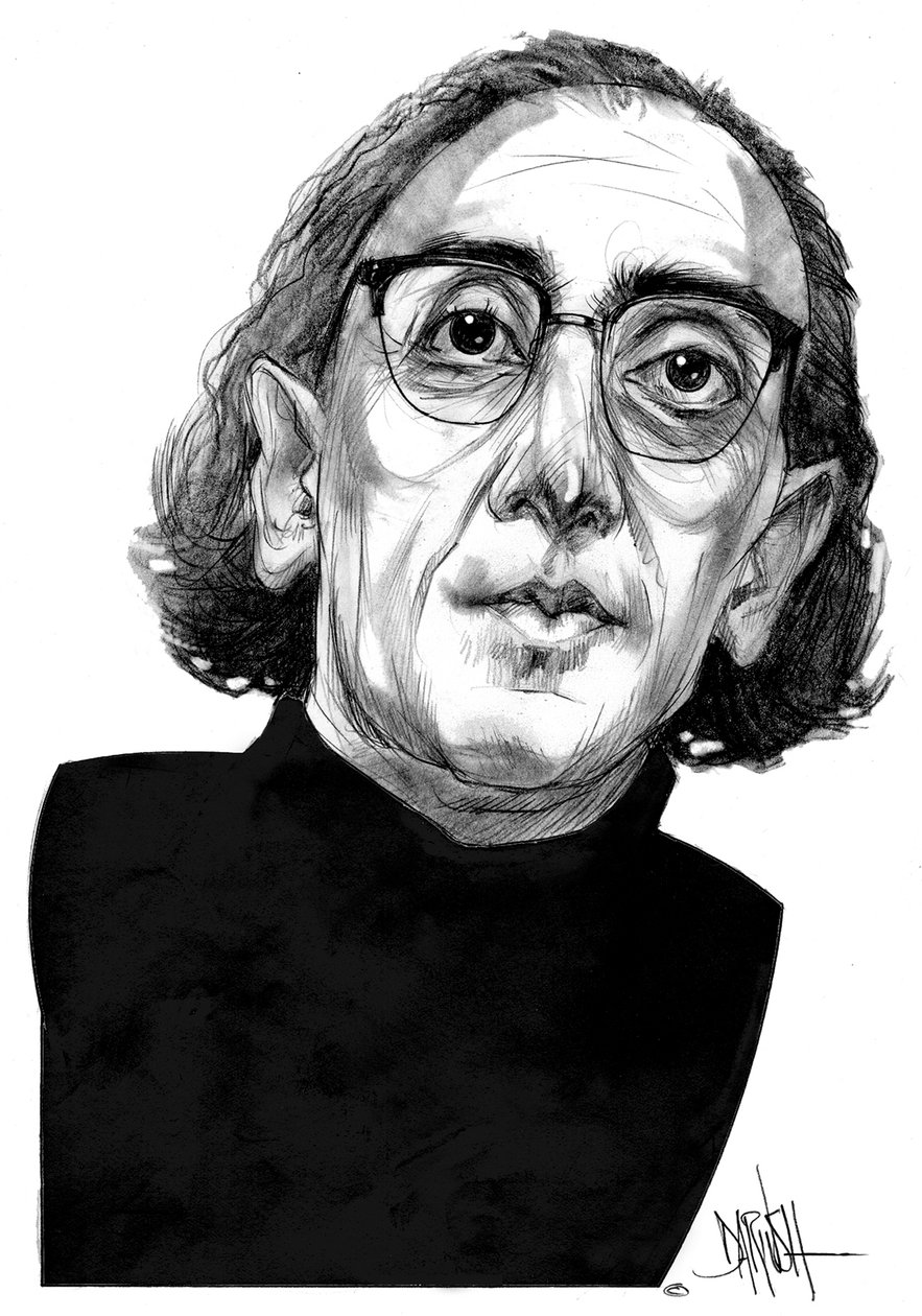 Franco Battiato (desenho a lápis) de Dariush Radpour