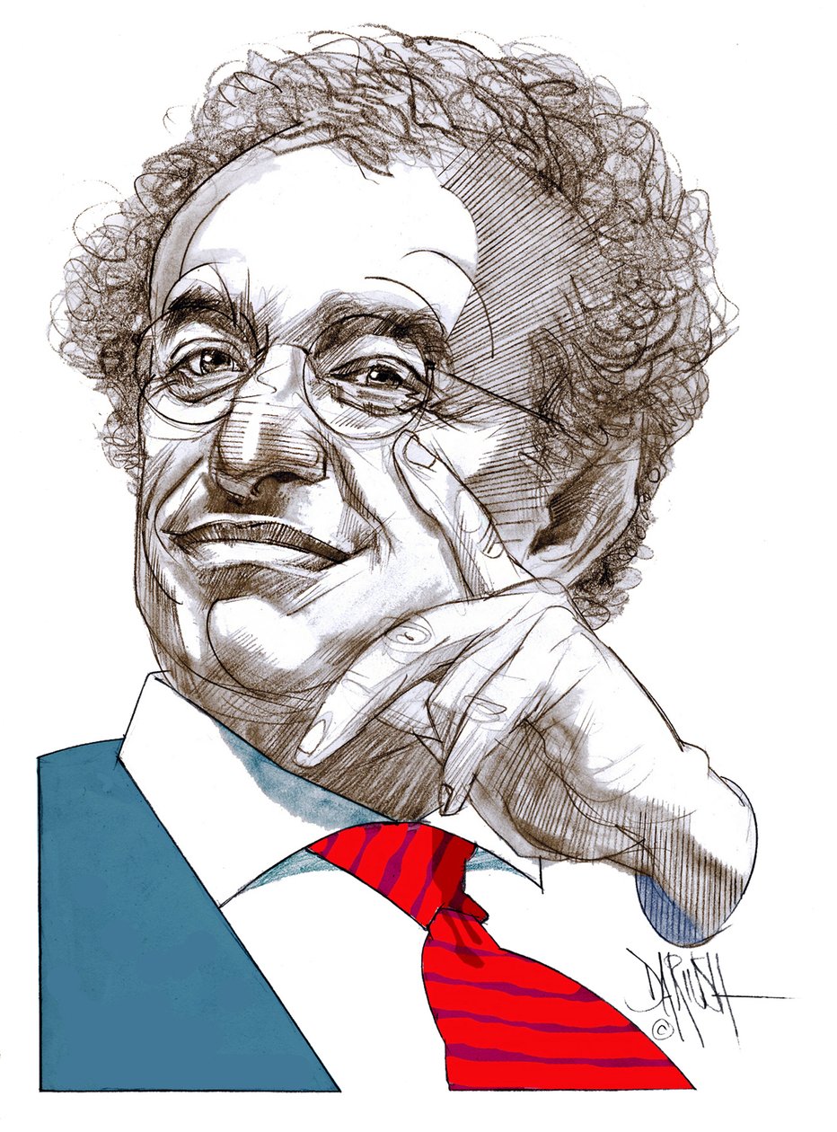 Gad Lerner (desenho digital a lápis de cor) de Dariush Radpour