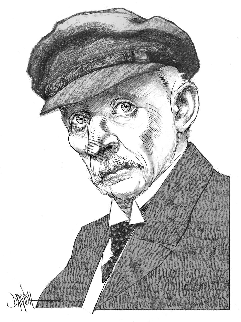 Gustav Meyrink, 2024 (desenho digital a lápis de cor) de Dariush Radpour