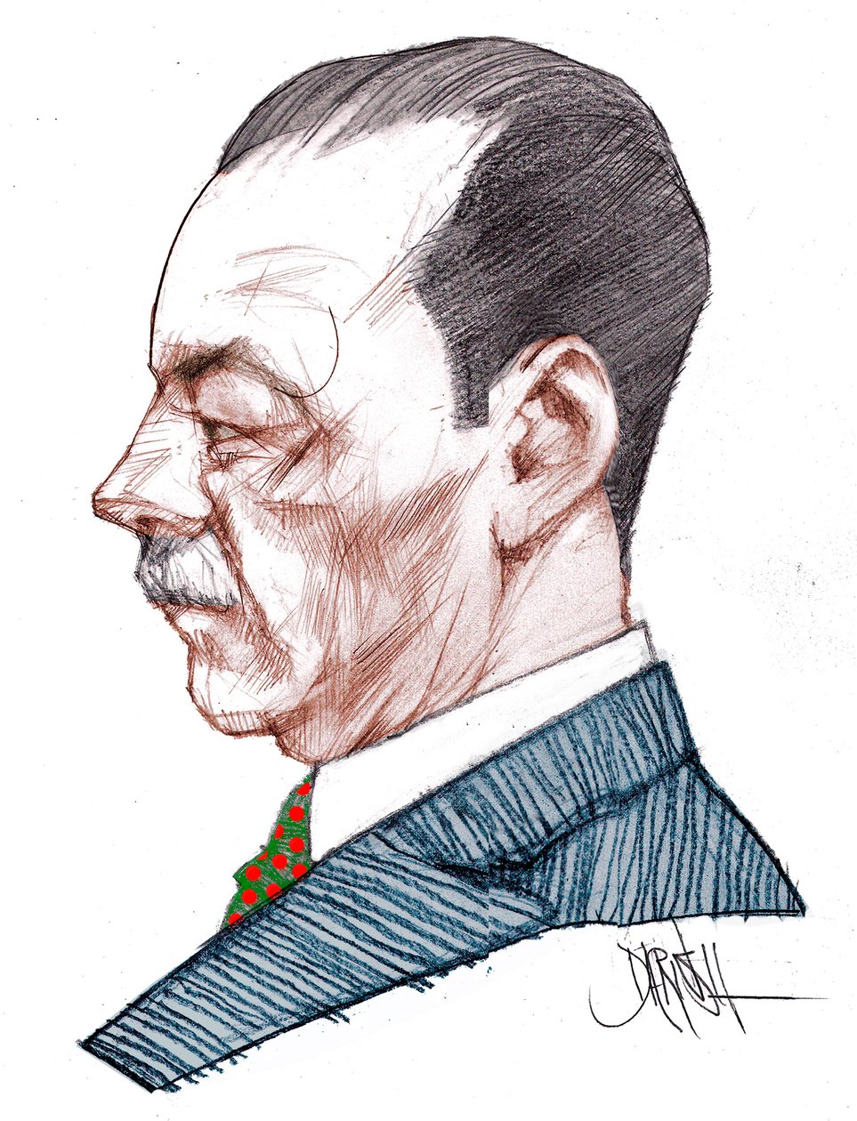 Paolo Vita-Finzi, 2023 (desenho digital a lápis de cor) de Dariush Radpour