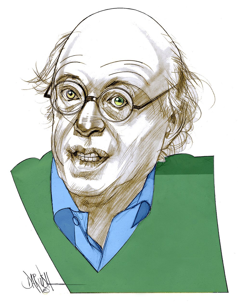 Sennett Richard , 2008 (desenho digital a lápis de cor) de Dariush Radpour