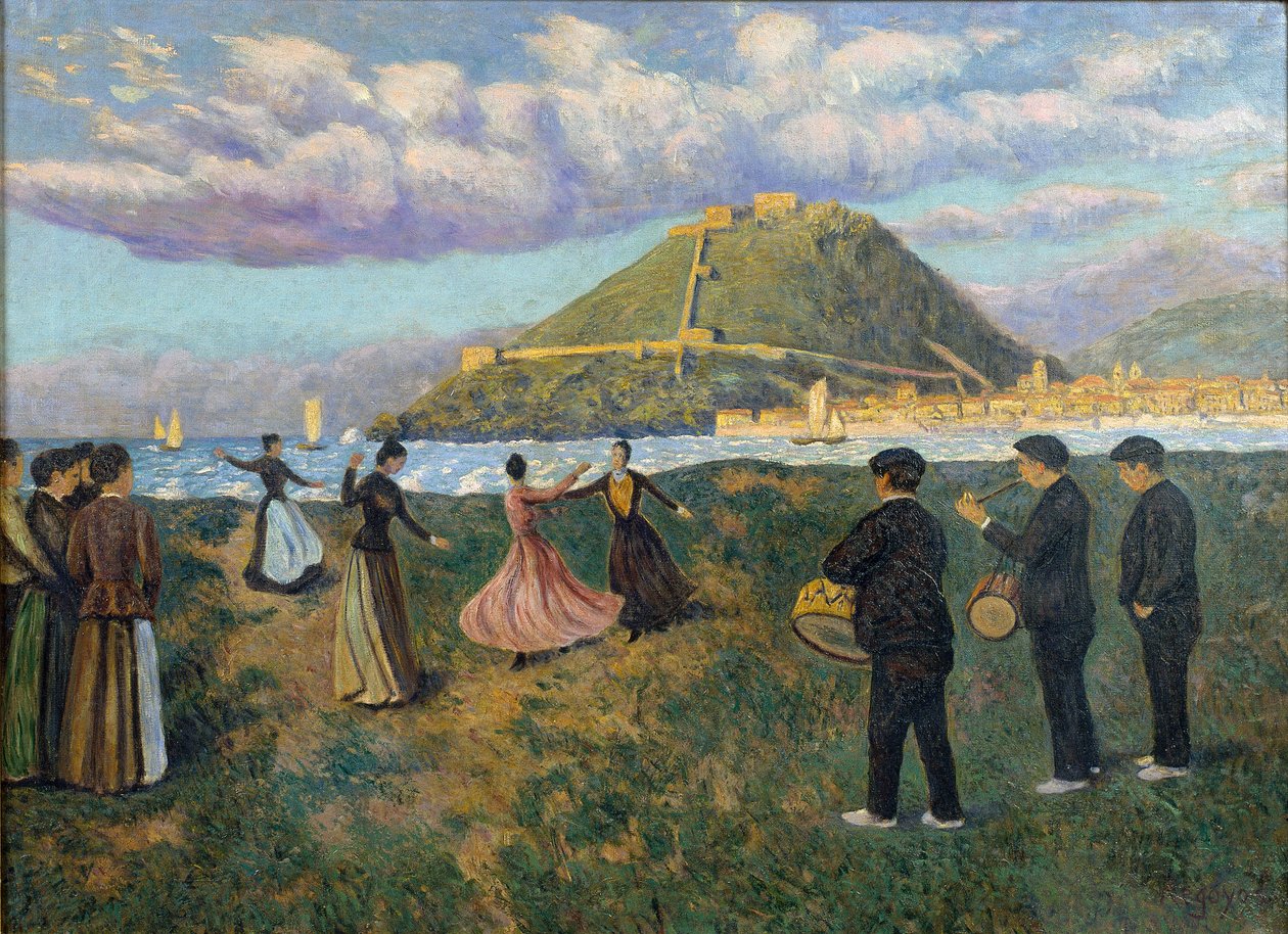 Celebração Basca (dança no El Antiguo, San Sebastián) de Darío de Regoyos