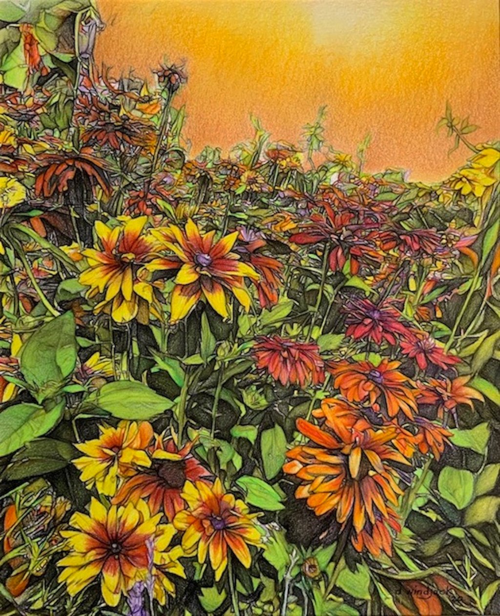Abundância, 2019 (lápis sobre papel) de Darrell Windjack