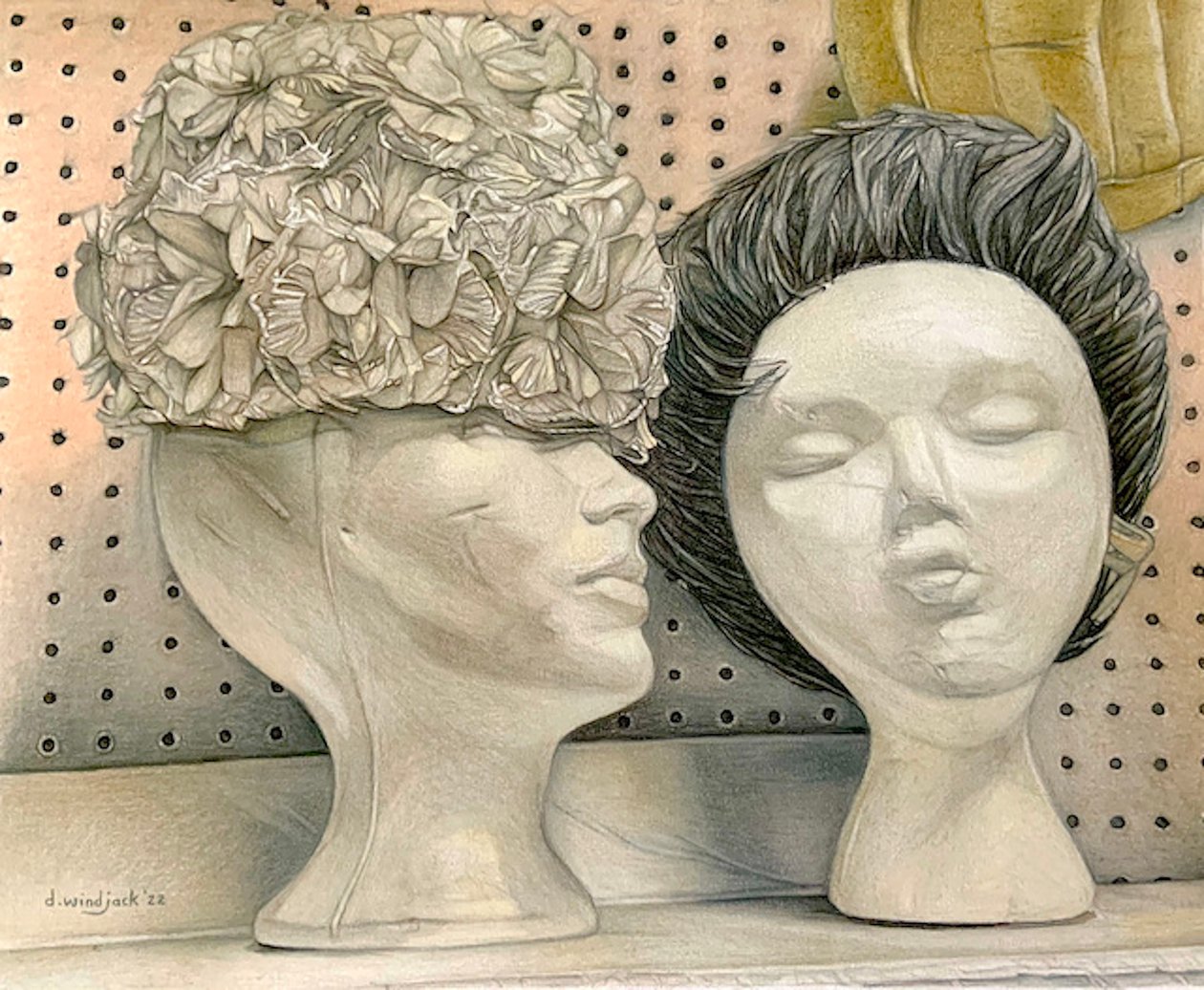 Hail To The Bigwigs, 2022 (lápis sobre papel) de Darrell Windjack