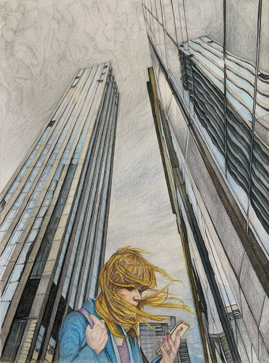 Oh Say Can You See 1, 2024 (lápis sobre papel) de Darrell Windjack