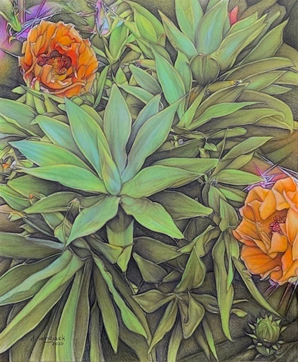 Resiliência, 2020 (lápis sobre papel) de Darrell Windjack