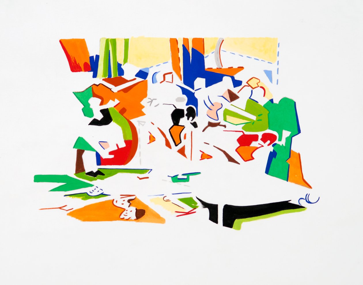 Festa da Panela (Paisagem), 2019 (guache sobre papel) de Darren Coffield