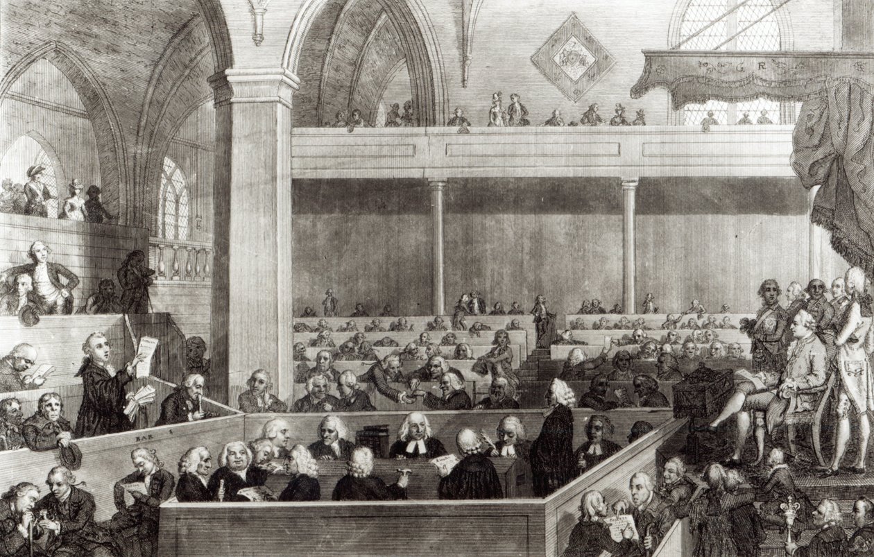 A Assembléia Geral da Kirk da Escócia, gravada por R. Scott, 1787 de David Allan