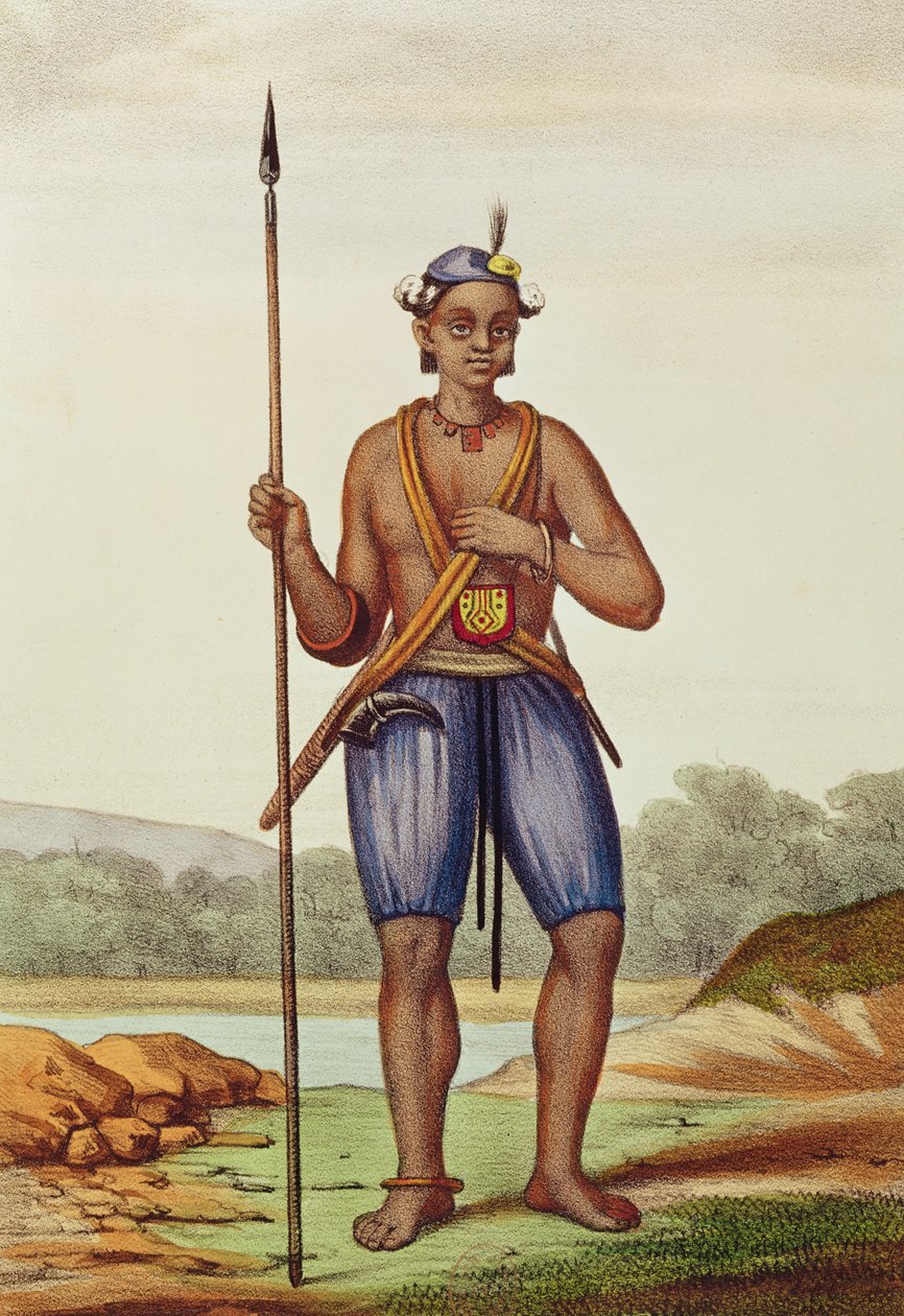 Fulani homem, de &39;esboços senegaleses, rosto do país, nações, comércio, religiões, passado e futuro, histórias e lendas&39;, 1853 de David Boilat