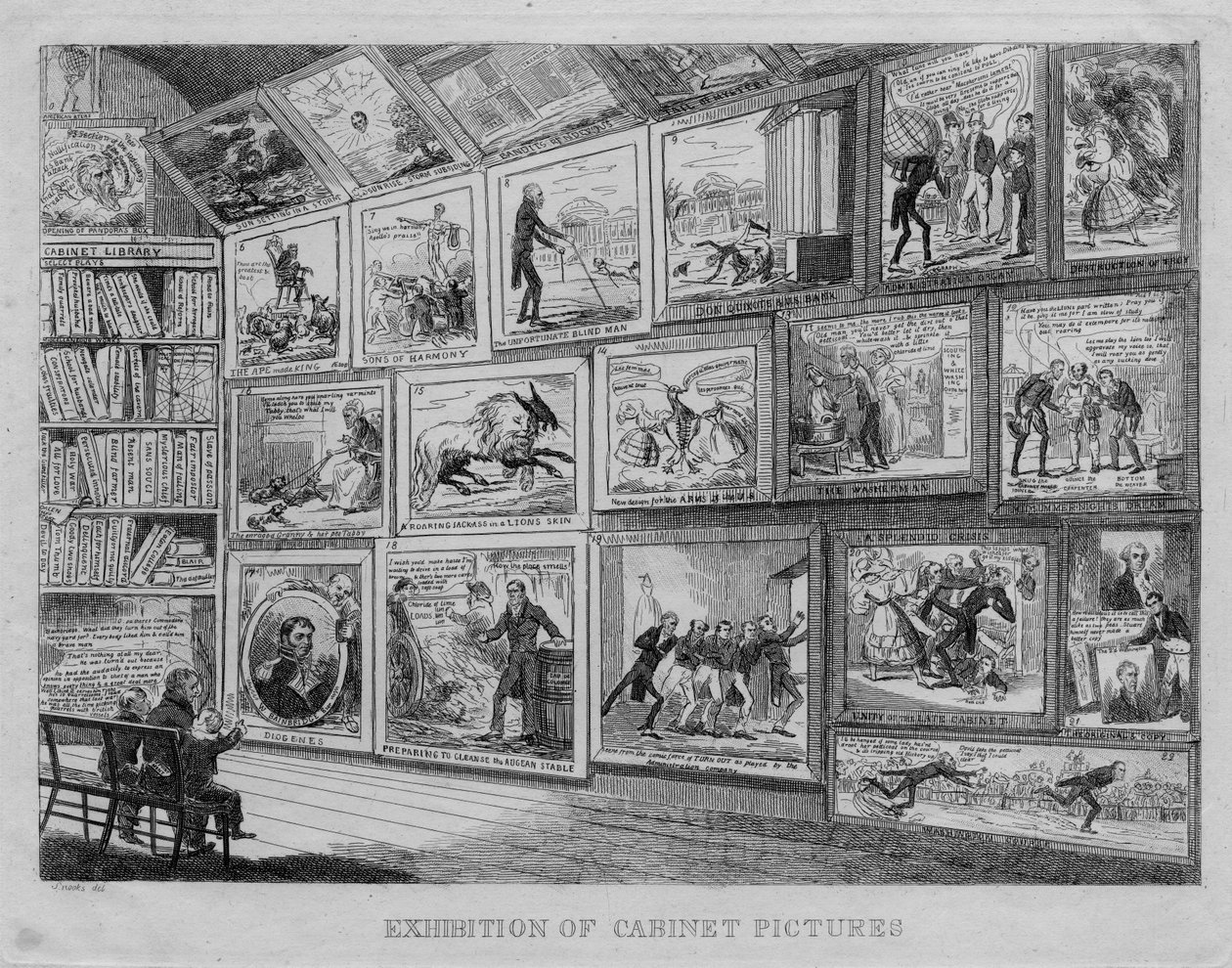 Exposição de fotos de gabinete, c.1831 de David Claypoole Johnston