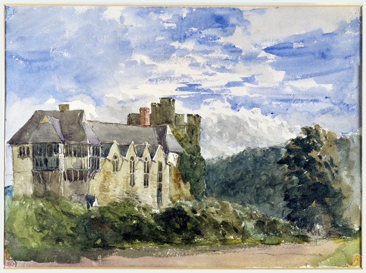 Castelo de Stokesay e Abadia de David Cox
