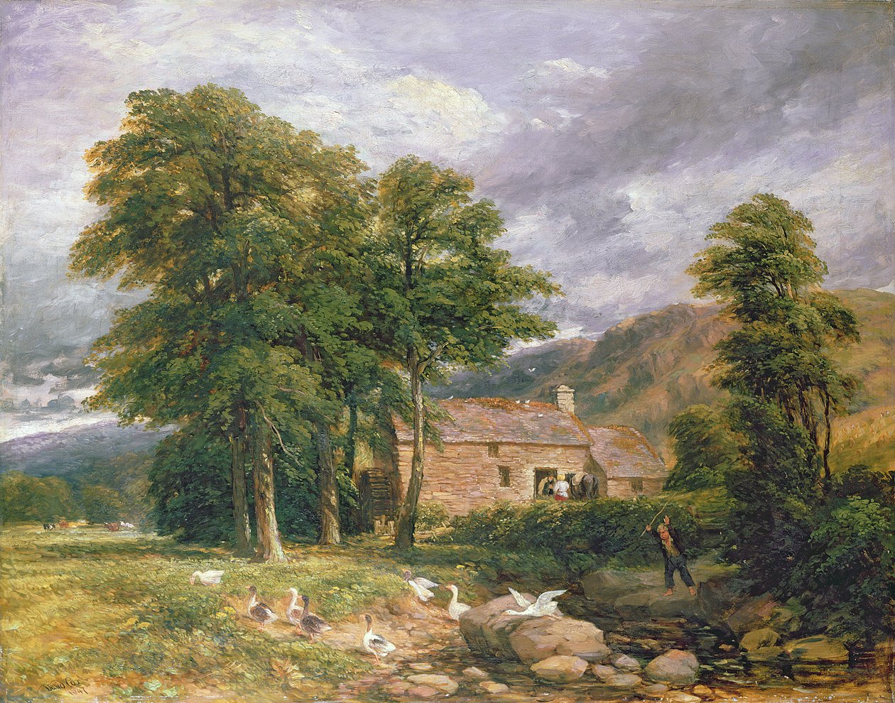 O velho moinho em Bettws-y-Coed de David Cox