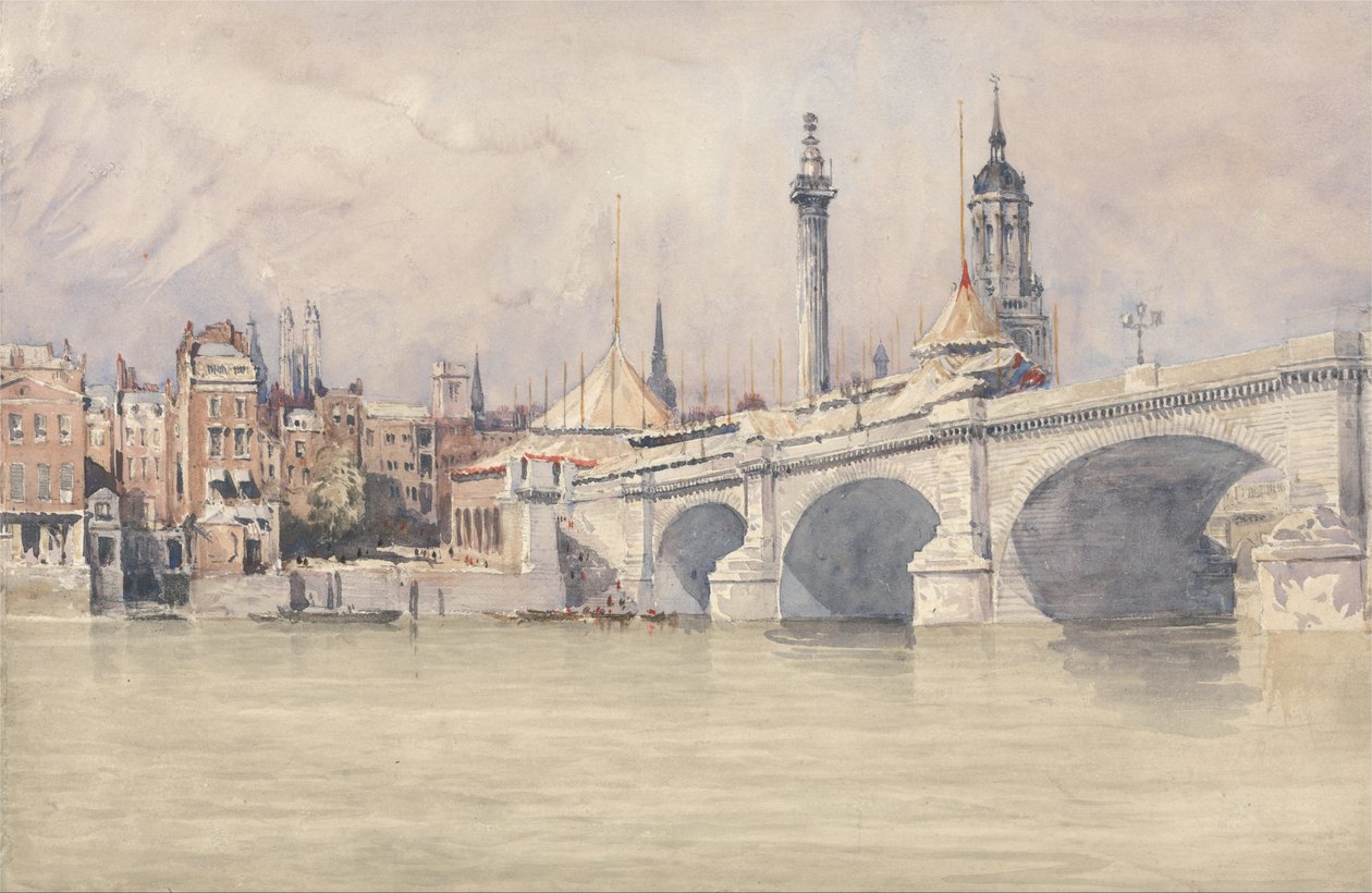 A abertura da nova ponte de Londres de David Cox