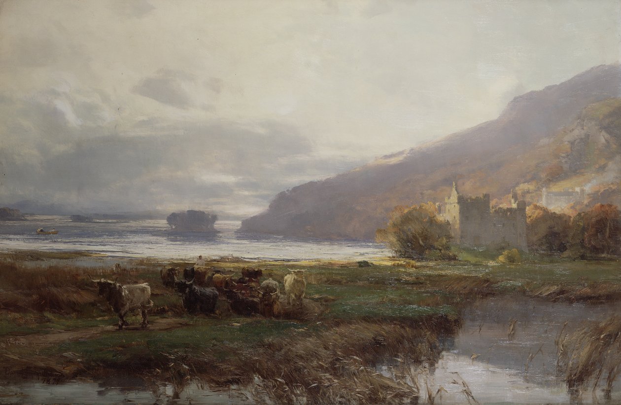 Castelo de Kilchurn, Lock Awe, 1879 de David Farquharson