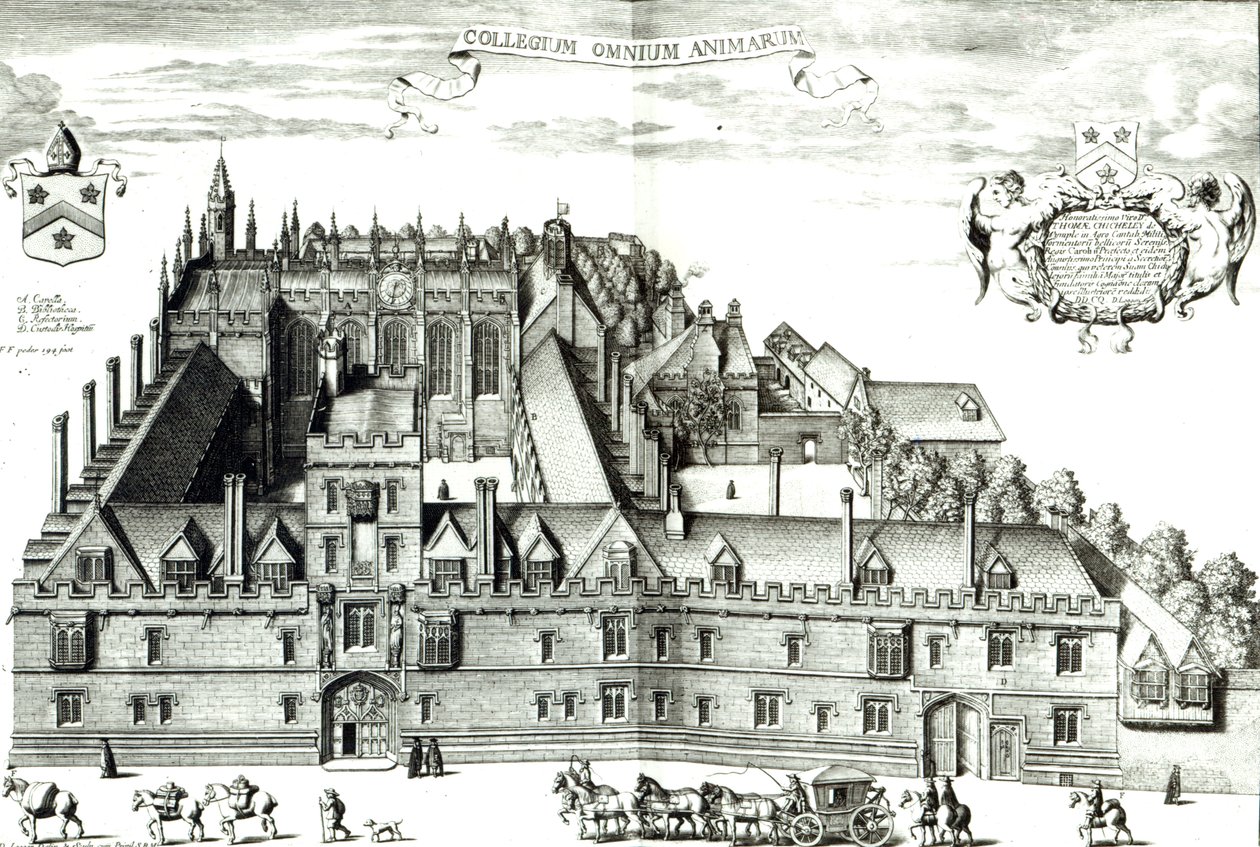 All Souls College, Universidade de Oxford, 1675 de David Loggan
