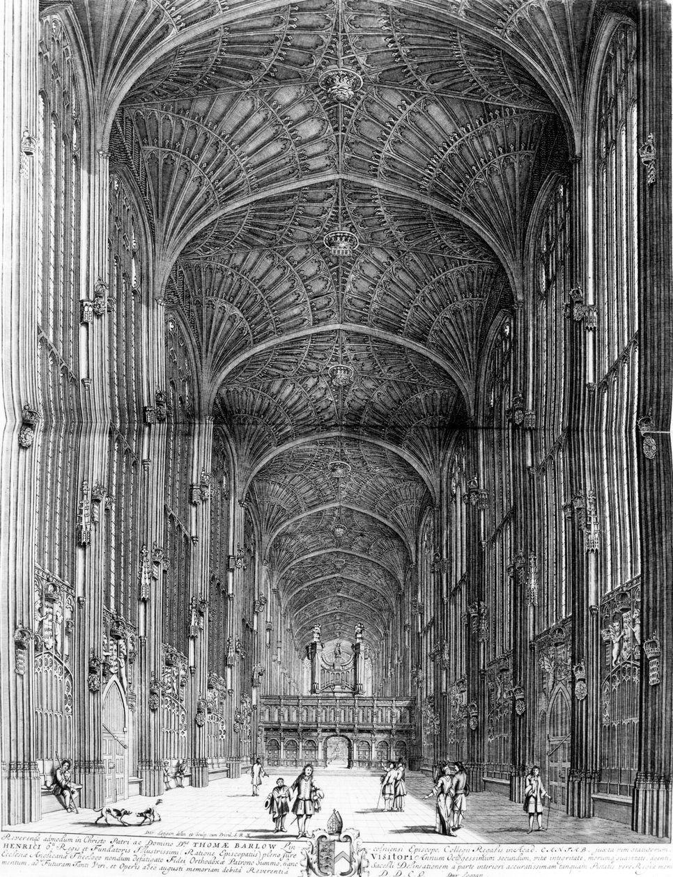 Capela do King&39;s College da Cantabrigia Illustrata c.1690 de David Loggan