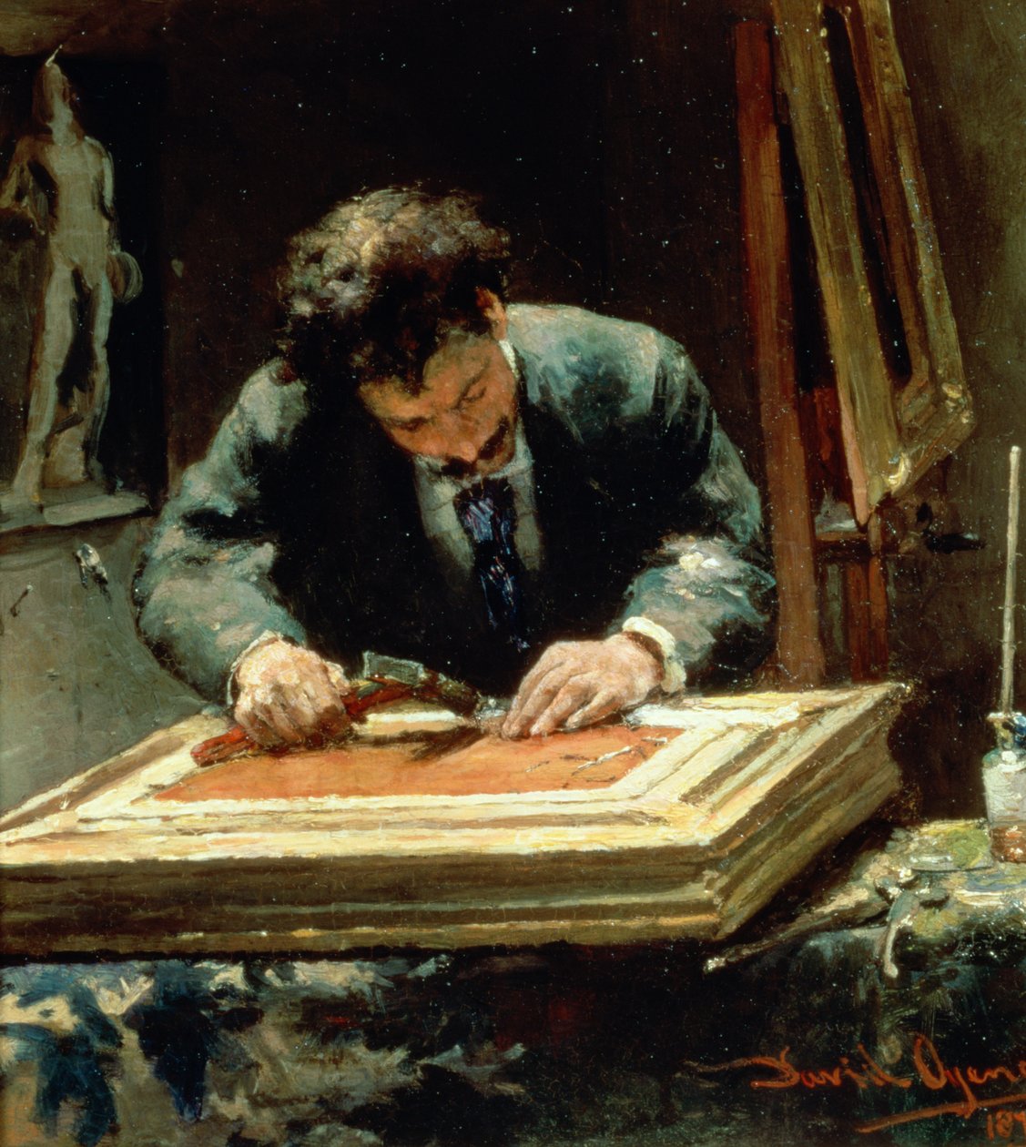 O Picture Framer, 1878 de David Oyens