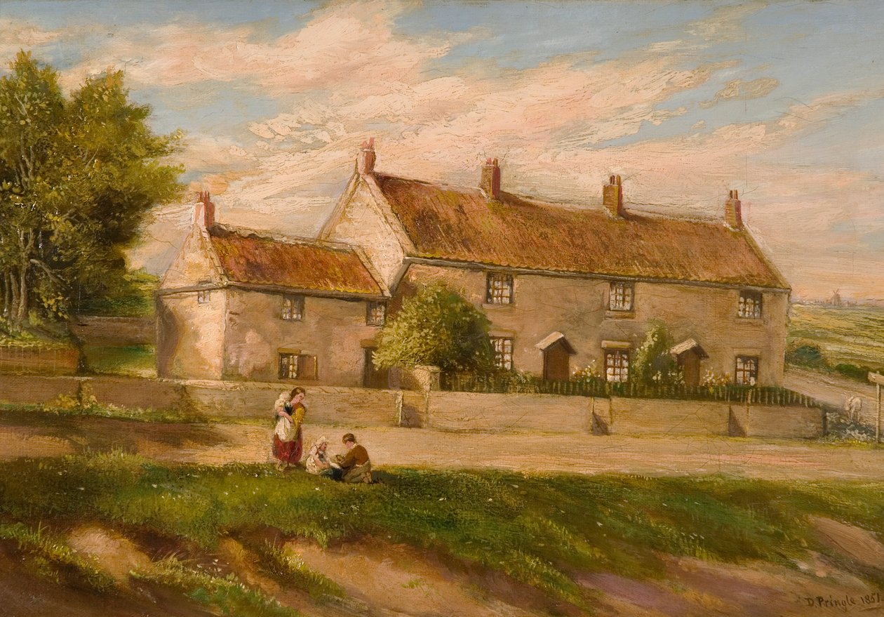 Cena Rural com Fila de Casas, 1851 de David Pringle