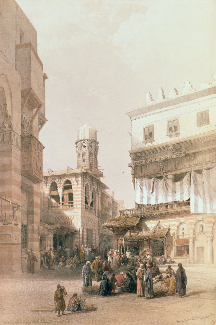 Bazar dos Coppersmiths, Cairo, do Egito e Nubia, Vol.3 de David Roberts