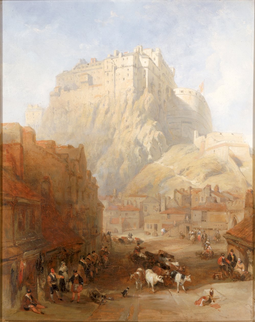 Castelo de Edimburgo do Grassmarket, 1837 de David Roberts