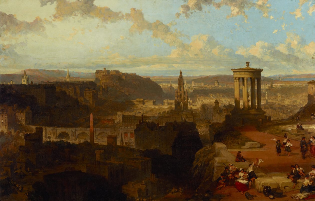 Edimburgo do Calton Hill de David Roberts