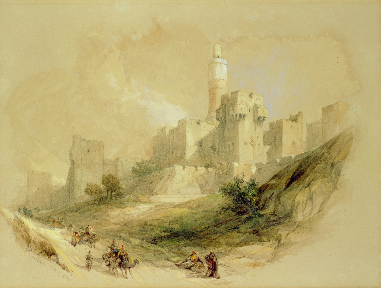 Jerusalém e a torre de Davi de David Roberts