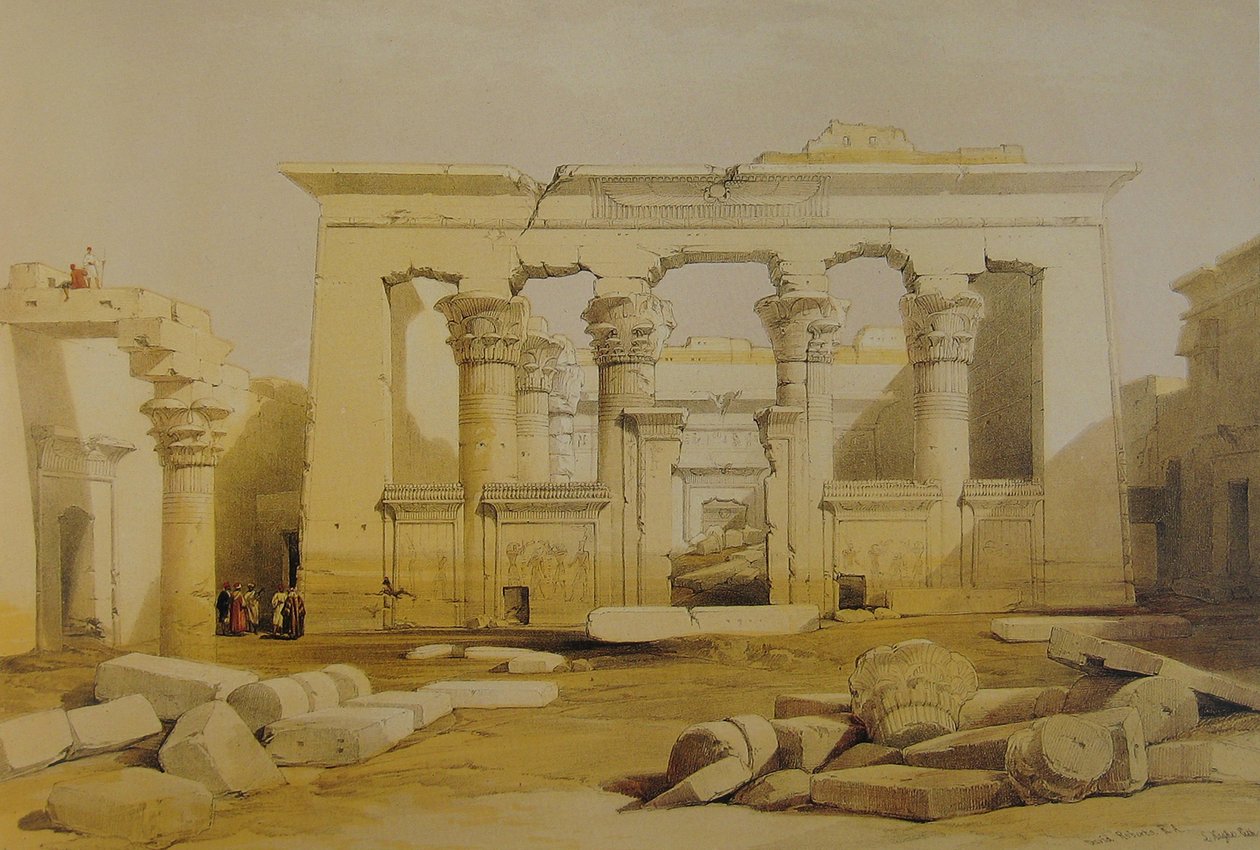 Pórtico do Templo de Kalabshe, Núbia de David Roberts
