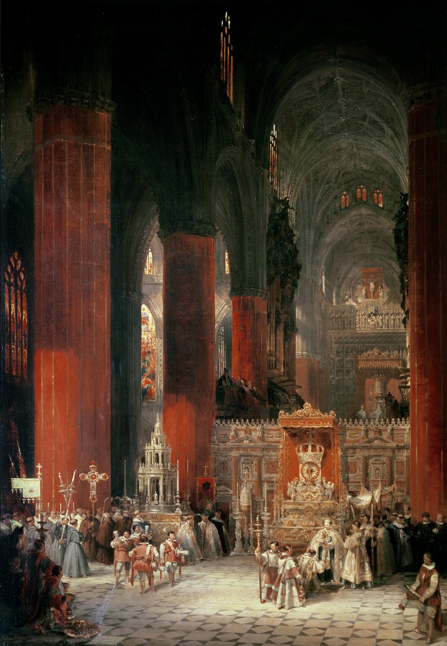 Procissão na Catedral de Sevilha, 1833 de David Roberts