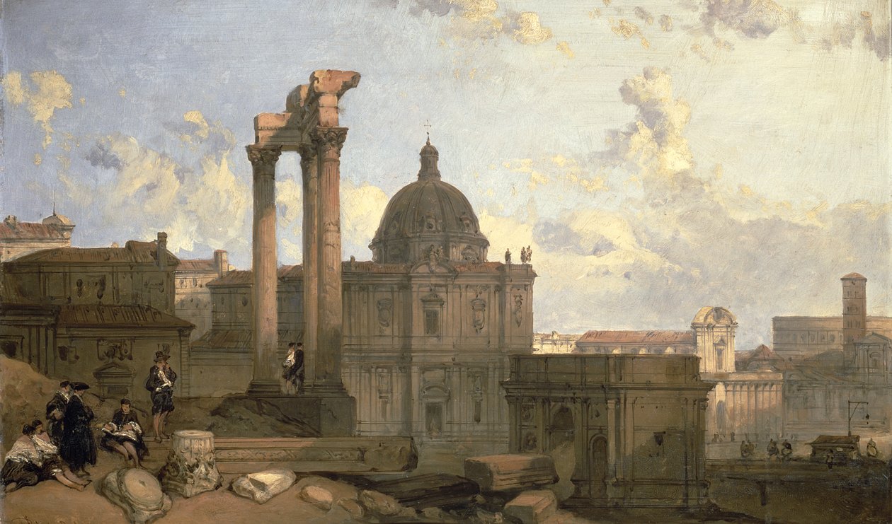 Ruínas do Fórum Romano, 1859 (painel) de David Roberts