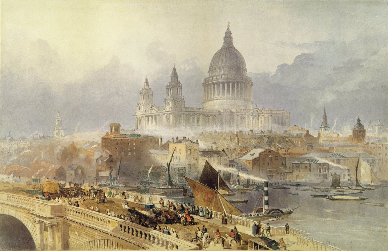 Catedral de São Paulo da Ponte Blackfriars de David Roberts