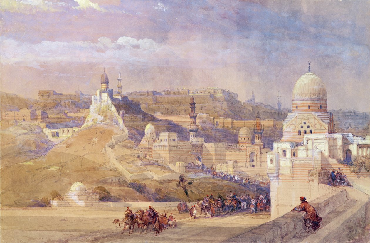 A Cidadela do Cairo, Residência de Mehmet Ali, 1842-49 de David Roberts