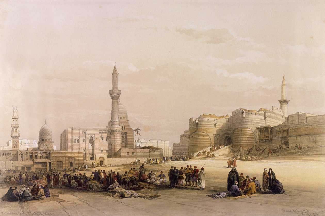 A entrada para a cidadela do Cairo, do Egito e da Núbia, Vol. 3 de David Roberts