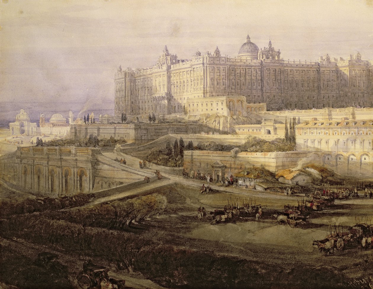 O palácio real, madrid de David Roberts