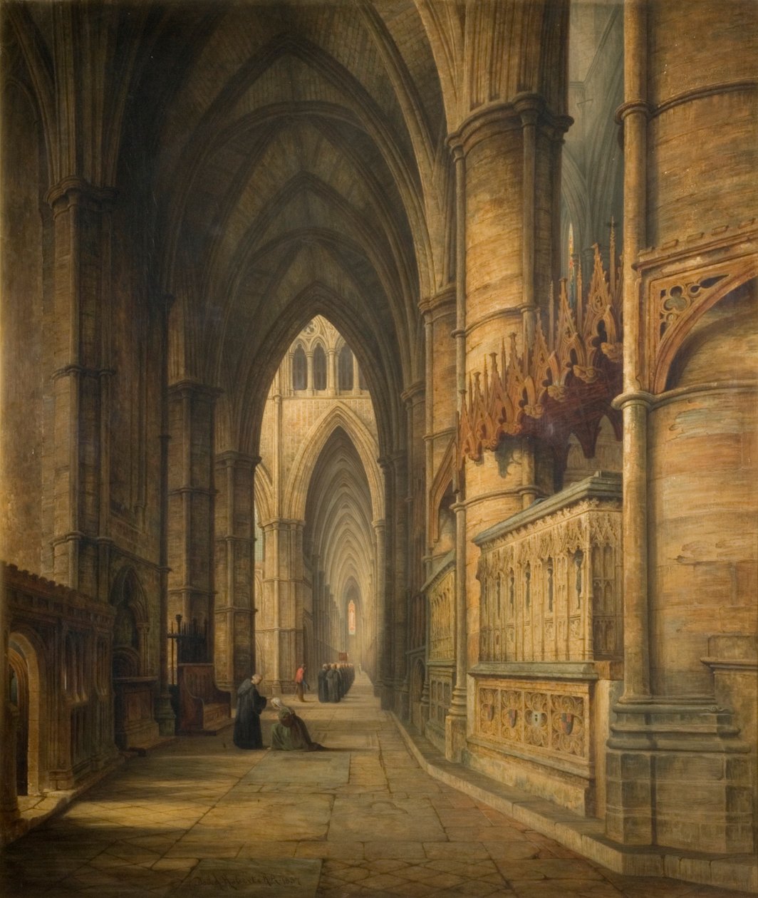 O túmulo de Eduardo III, Abadia de Westminster de David Roberts