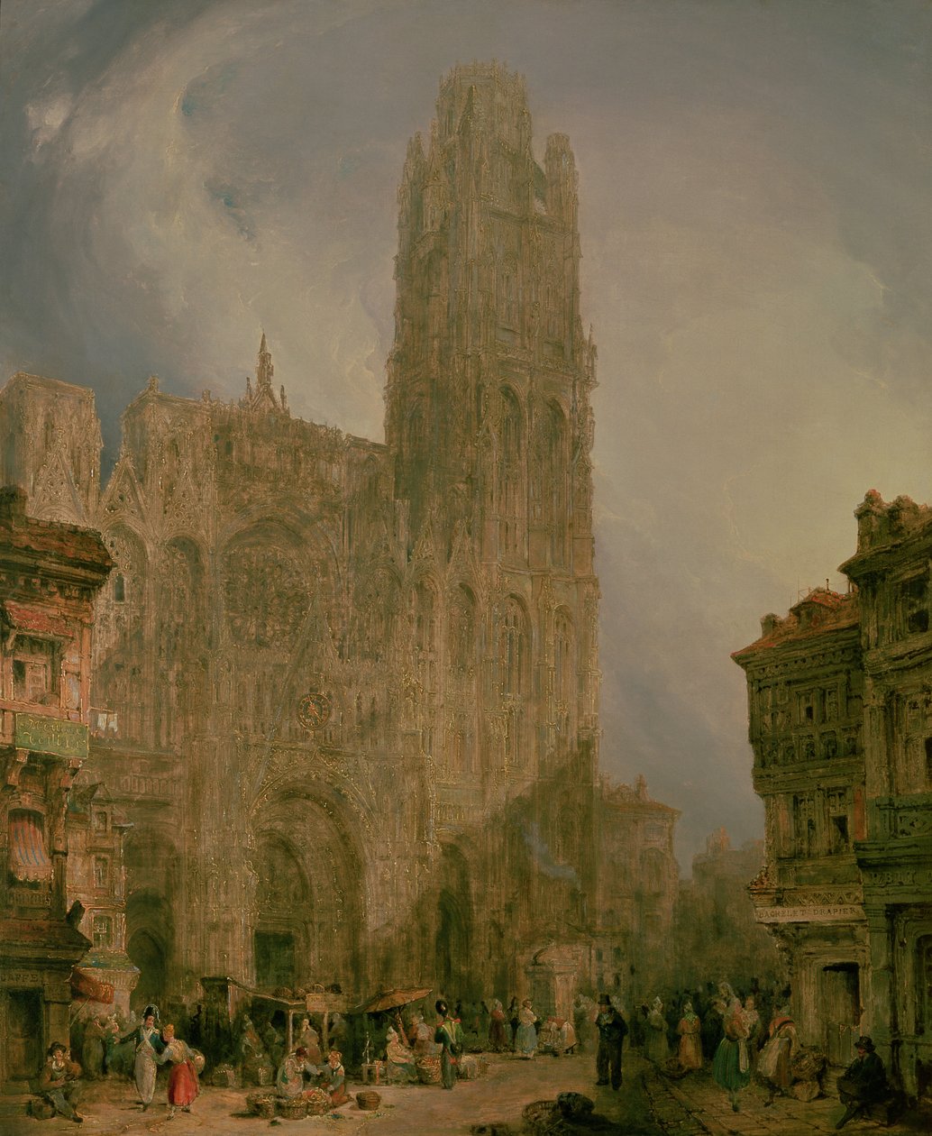 Frente Oeste de Notre Dame, Rouen de David Roberts
