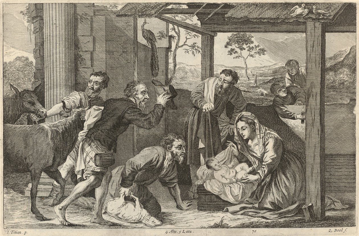 Adoração dos pastores de David Teniers the Younger